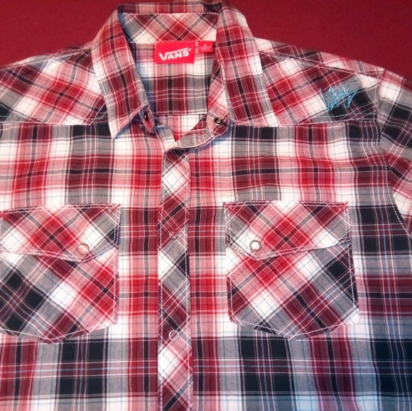 Vans Snap Front SS Western Surf Skate 100% Cotton - Picture 4 of 6